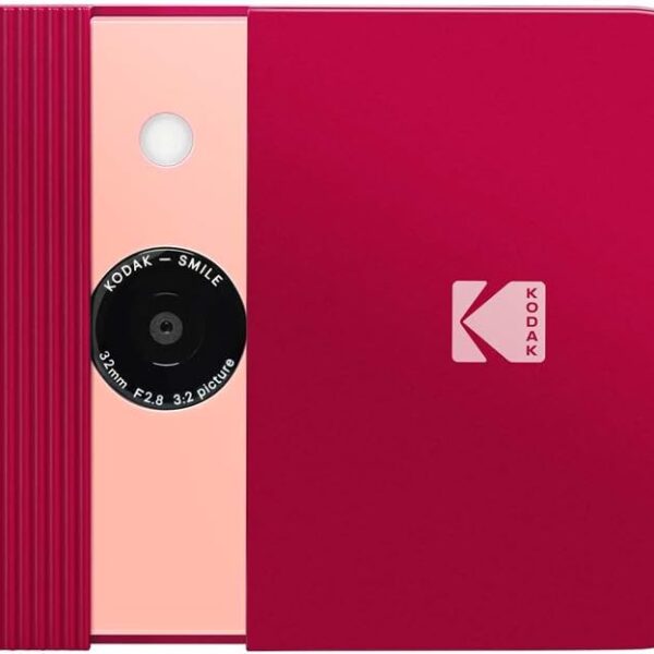 Zink KODAK Smile Instant Print Digital Camera – Slide-Open 10MP Camera w/2x3 ZINK Printer (Red)