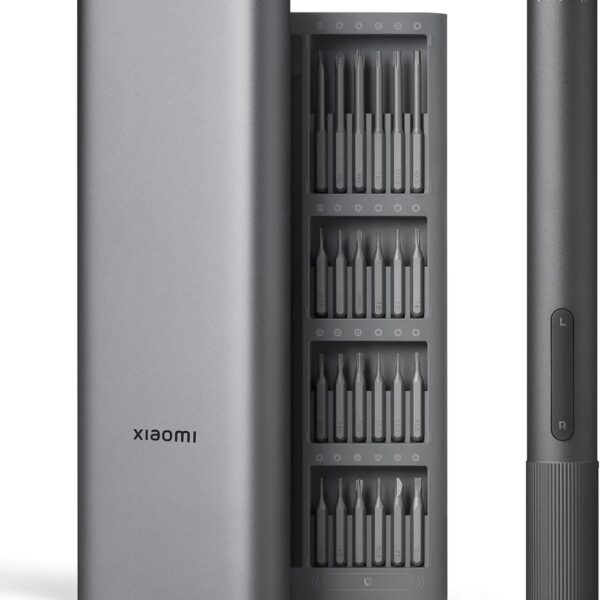 Xiaomi Electric Precision Screwdriver. All-metal Gearbox. Powerful Magnetic Motor. Rechargeable Lithium Battery. S2 Steel Screwdriving Bits. Type-C Charging. Aluminium Alloy Case (Power Screwdriver)